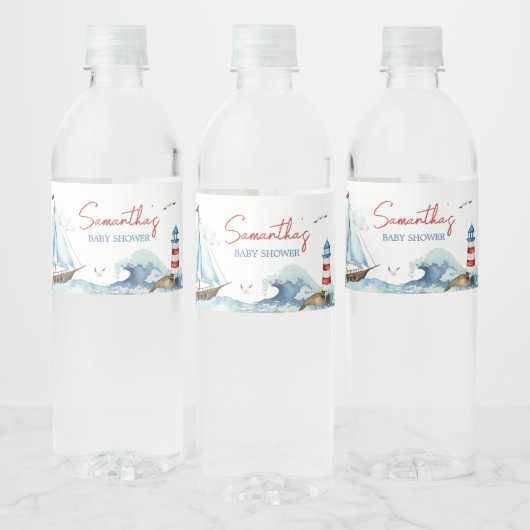 赤い青の赤航海のちゃんシャワー ペットボトルラベル (ボトル)