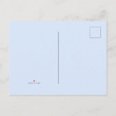 赤い青の陽気なクリスマス文字モダンの葉 インビテーションポストカード (裏面)