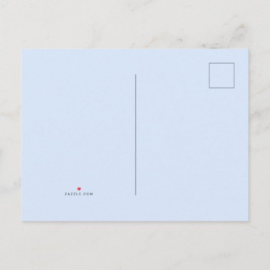 赤い青の陽気なクリスマス文字モダンの葉 インビテーションポストカード (裏面)