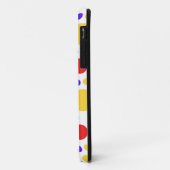 赤い青の黄色い円のドット Case-Mate iPhoneケース (裏面/左)