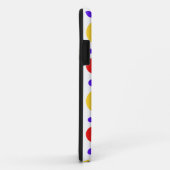 赤い青の黄色い円のドット Case-Mate iPhoneケース (裏面/右)