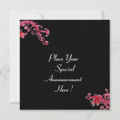 赤い青の黄色のベネチアンマスカレードパーティーのマスク 招待状 (裏面)