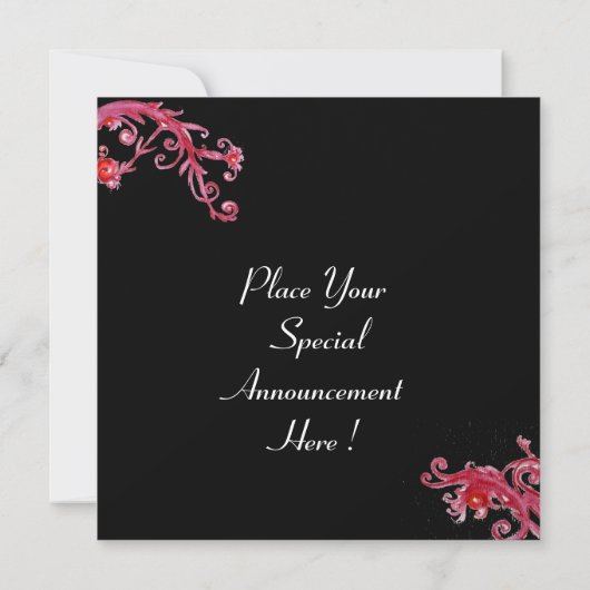 赤い青の黄色のベネチアンマスカレードパーティーのマスク 招待状 (裏面)