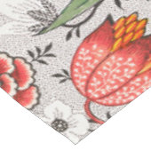 赤い青の黄色の野生の花チューリップ葉、フローラ テーブルクロス (アングル)