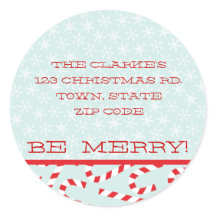 赤い青はメリークリスマスアドレスのステッカー