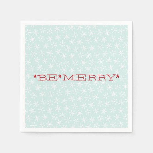 赤い青は、メリーな%PIPE%の休日の紙ナプキンです スタンダードカクテルナプキン (正面)