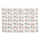 赤い青カラフル紫のヨガが枕カバーをポーズ 枕カバー (裏面-右)