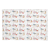 赤い青カラフル紫のヨガが枕カバーをポーズ 枕カバー (正面左)