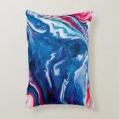 赤い青大理石テクスチャ アクセントクッション (正面(垂直))