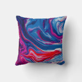 赤い青大理石テクスチャ クッション (裏面)