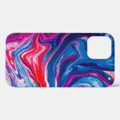 赤い青大理石テクスチャ Case-Mate iPhoneケース (裏面 (横))