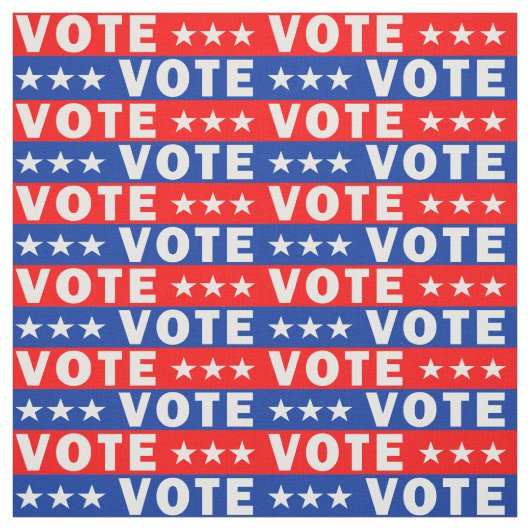 赤い青政治パーティー。投票、選挙。宇佐 ファブリック (見本)