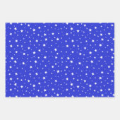 赤い青緑の白い星-完璧なクリスマス ラッピングペーパーシート (正面2)