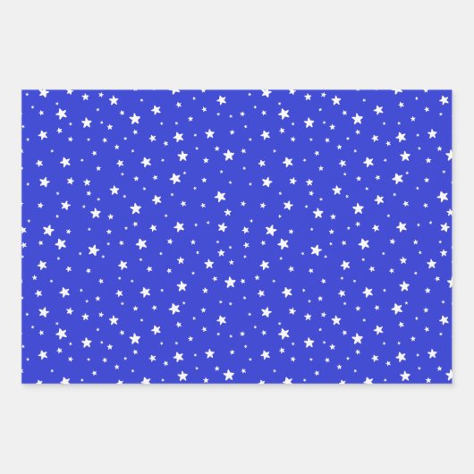 赤い青緑の白い星-完璧なクリスマス ラッピングペーパーシート (正面2)