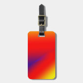 赤い青色の黄色い抽象芸術カラフルカスタムを追加 ラゲッジタグ (正面縦)