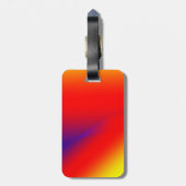 赤い青色の黄色い抽象芸術カラフルカスタムを追加 ラゲッジタグ (裏面縦)