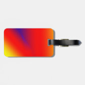 赤い青色の黄色い抽象芸術カラフルカスタムを追加 ラゲッジタグ (裏面横)