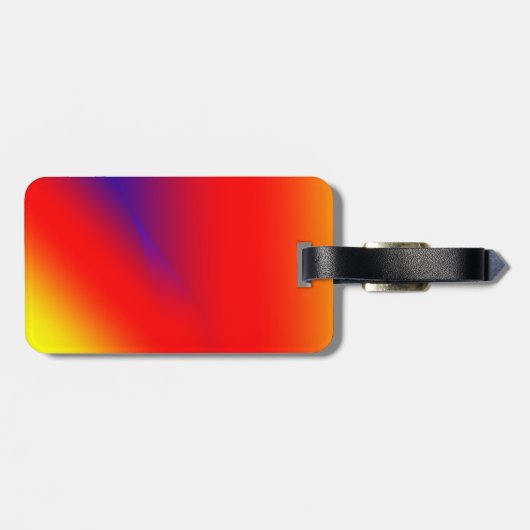 赤い青色の黄色い抽象芸術カラフルカスタムを追加  ラゲッジタグ (裏面横)