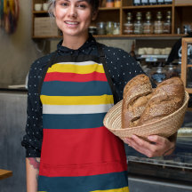赤い青色の黄色の均一ストライプ