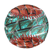 赤い青、グレーチングまたはブリック効果に気泡？ 野球ボール (裏面)