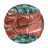 赤い青、グレーチングまたはブリック効果に気泡？ 野球ボール (正面)