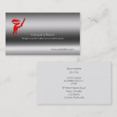 赤い静か忍者暗殺者は武装し危険な 名刺 (正面/裏面)