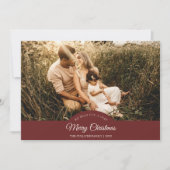 赤い非常に陽気なクリスマス4つの写真水平 シーズンカード (正面)