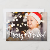 赤い面白いクリスマス写真 シーズンカード (正面)