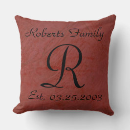 赤い革の記念日フェイクを作成 クッション