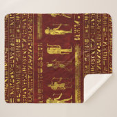 赤い革の金エジプトの神 シェルパブランケット (正面(横))