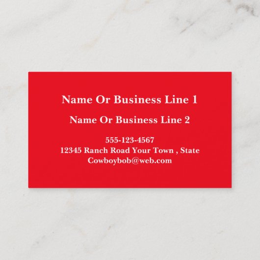 赤い革プリントの名刺 名刺 (裏面)