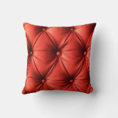 赤い革、テクスチャ クッション (裏面)