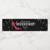 赤い靴とグリッター、ブライズメイドの週末 ペットボトルラベル (シングルラベル)