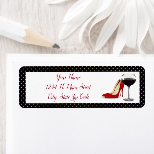 赤い靴と赤いワイン ラベル (インサイチュ)