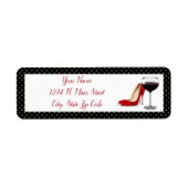 赤い靴と赤いワイン ラベル (正面)