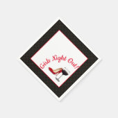 赤い靴と赤ワイン スタンダードカクテルナプキン (角)