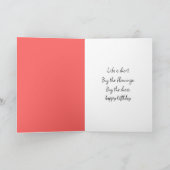 赤い靴のフラミンゴ カード (内部)