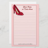 赤い靴の文房具 便箋 (正面/裏面)