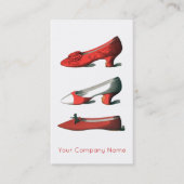 赤い靴の靴のデザインまたは修理 名刺 (正面)