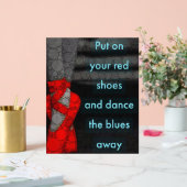 赤い靴を履いてブルースを踊遠くにる アクリルサイン (ウェディング)