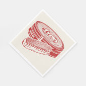 赤い靴ポリッシュスズ スタンダードランチョンナプキン (角)