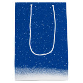 赤い靴下と野球のクリスマスツリー ミディアムペーパーバッグ (裏面)