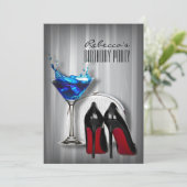 赤い靴底マルティーニガーリー誕生日パーティー 招待状 (スタンド正面)