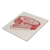 赤い靴磨き タイル (側面)