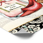 赤い靴、香水のボトル、赤面粉 ポスター (角)