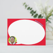 赤い音声バブルと写真サンキューカード サンキューカード (スタンド正面)