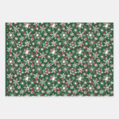 赤い音楽と雪 ラッピングペーパーシート (正面3)