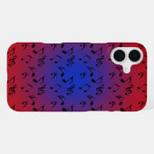 赤い音楽の青い月 iPhoneケース (裏面横)