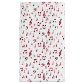 赤い音楽テーマ スモールペーパーバッグ (正面)