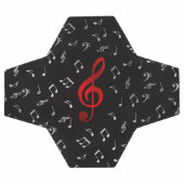 赤い音符 サッカーボール (フラット)